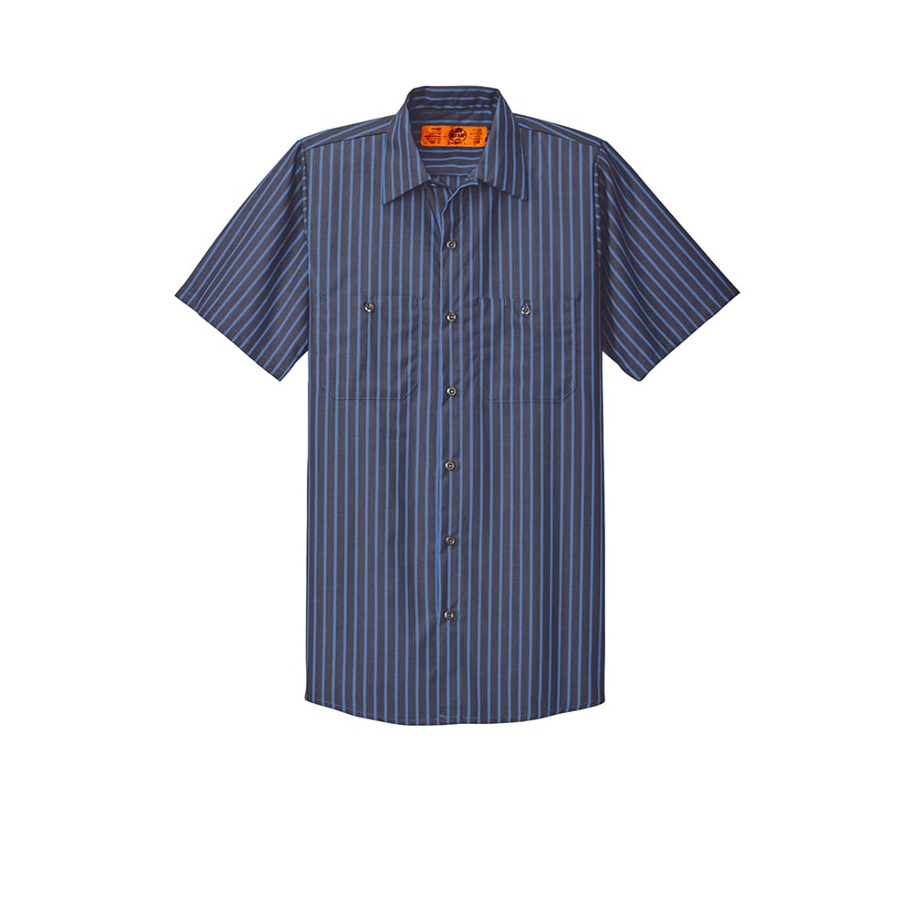 Red Kap CS20 Short Sleeve Striped Industrial Work Shirt