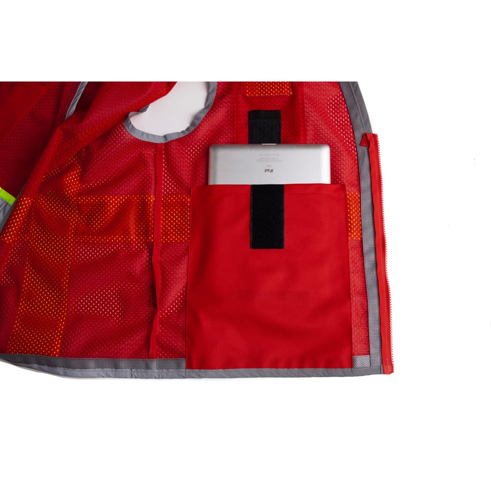 Hype-Lite Enhanced Visibility Safety Vest with Inner iPad Pockets