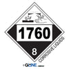 1760 Corrosive Liquids - Class 8 Placard - Gorvex.com