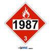 1987 Alcohol, Denatured Alcohol - Class 3 Placard - Gorvex.com