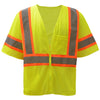 Hi-Vis Safety Vest, Two Tone Mesh with Zipper Closure, Standard Class 3