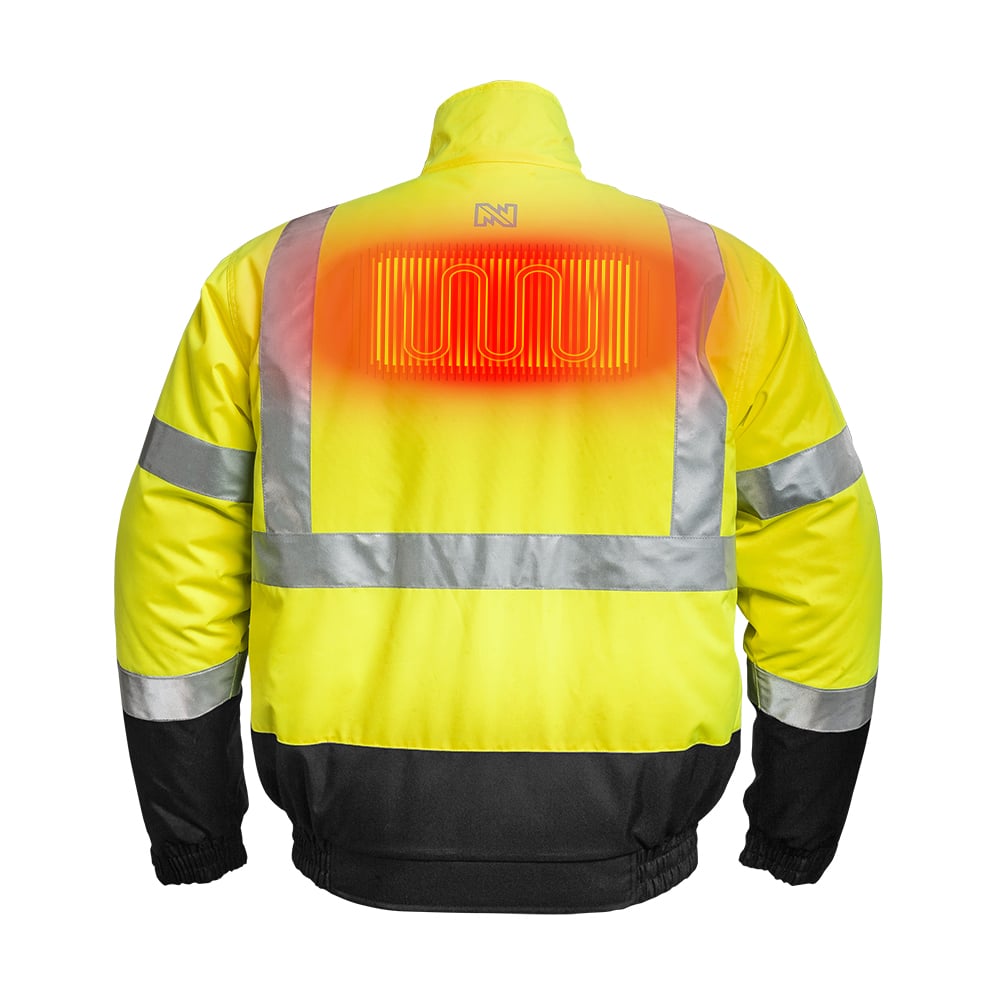 Mobile Warming MWJ19M04 Men's Hi-Vis Heated Windproof Jacket