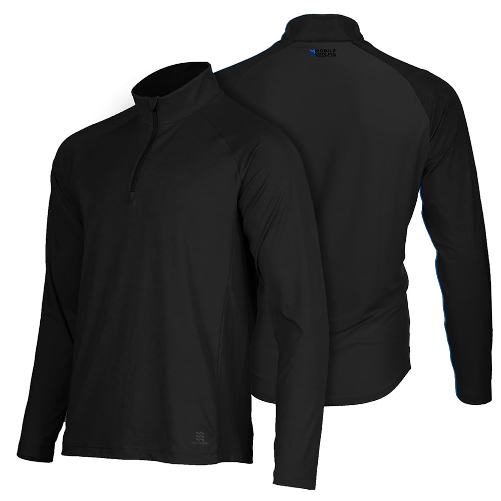 Mobile Cooling MCMT07 Men's Odor Control 1/4 Zip Long Sleeve T-Shirt