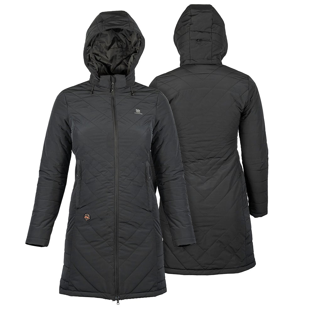 Mobile Warming MWWJ38 Meridian Women's Heated Black Hooded Jacket