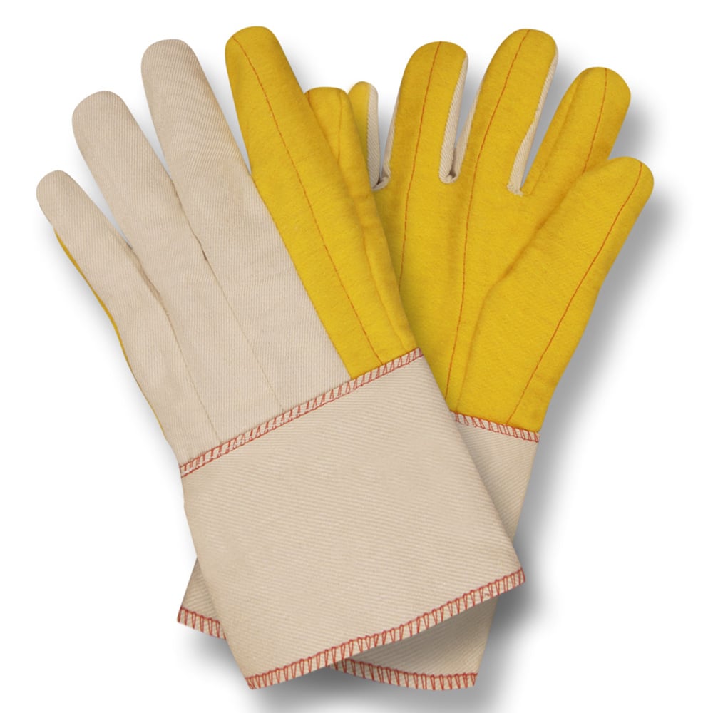 Cordova Canvas Back Cotton Chore Glove with PE Gauntlet Cuff, 1 dozen (12 pairs)