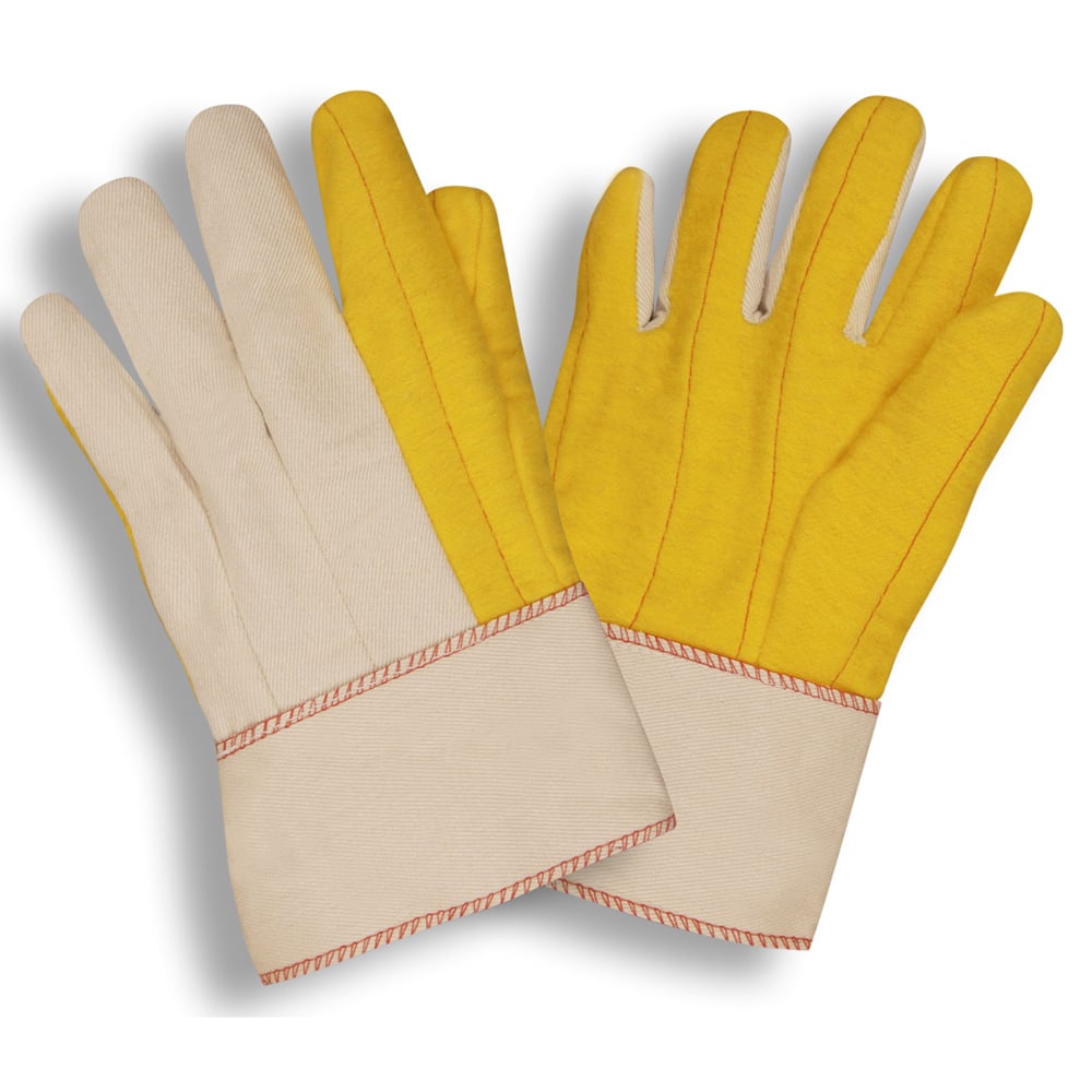 Cordova Canvas Back Cotton Chore Glove with PE Safety Cuff, 1 dozen (12 pairs)