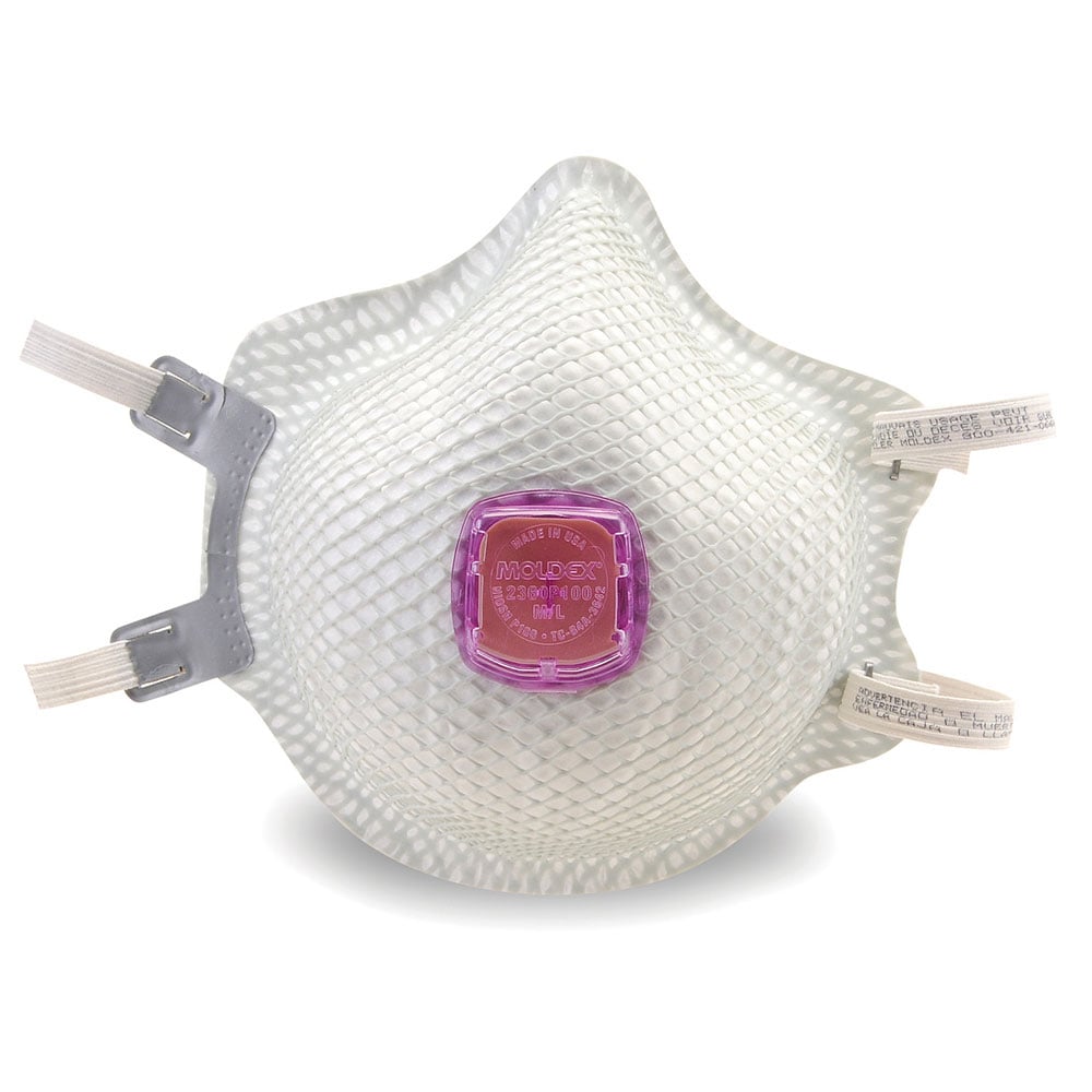 Moldex P100 Particulate Disposable Respirator With Adjustable Straps, Size M/L, 1 bag (5 pieces)