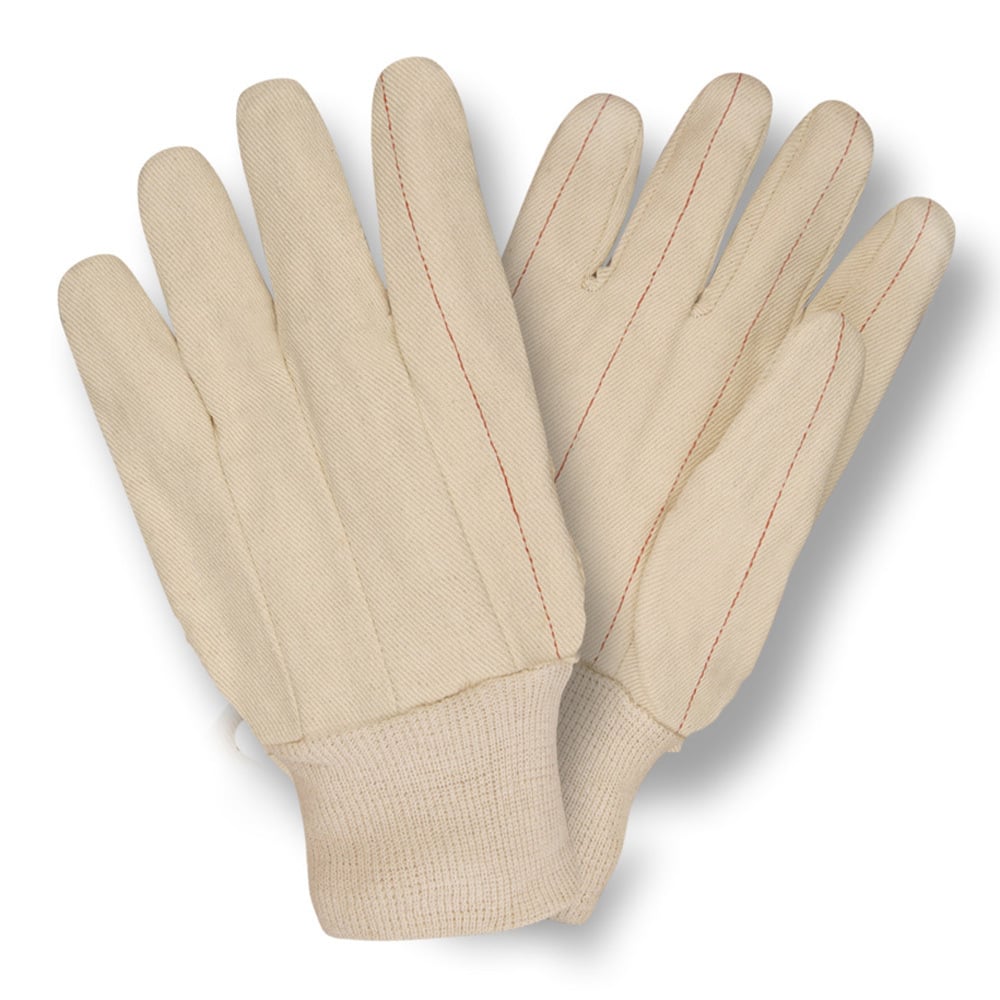 G-Line Nap-In Double Palm Cotton/Polyester Gloves, Knit Wrist, 1 dozen (12 pairs)