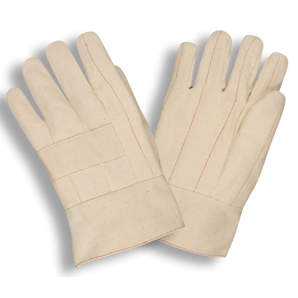 G-Line Standard Weight 100% Cotton Hot Mill Gloves, Band Top Cuff, 1 dozen (12 pairs)