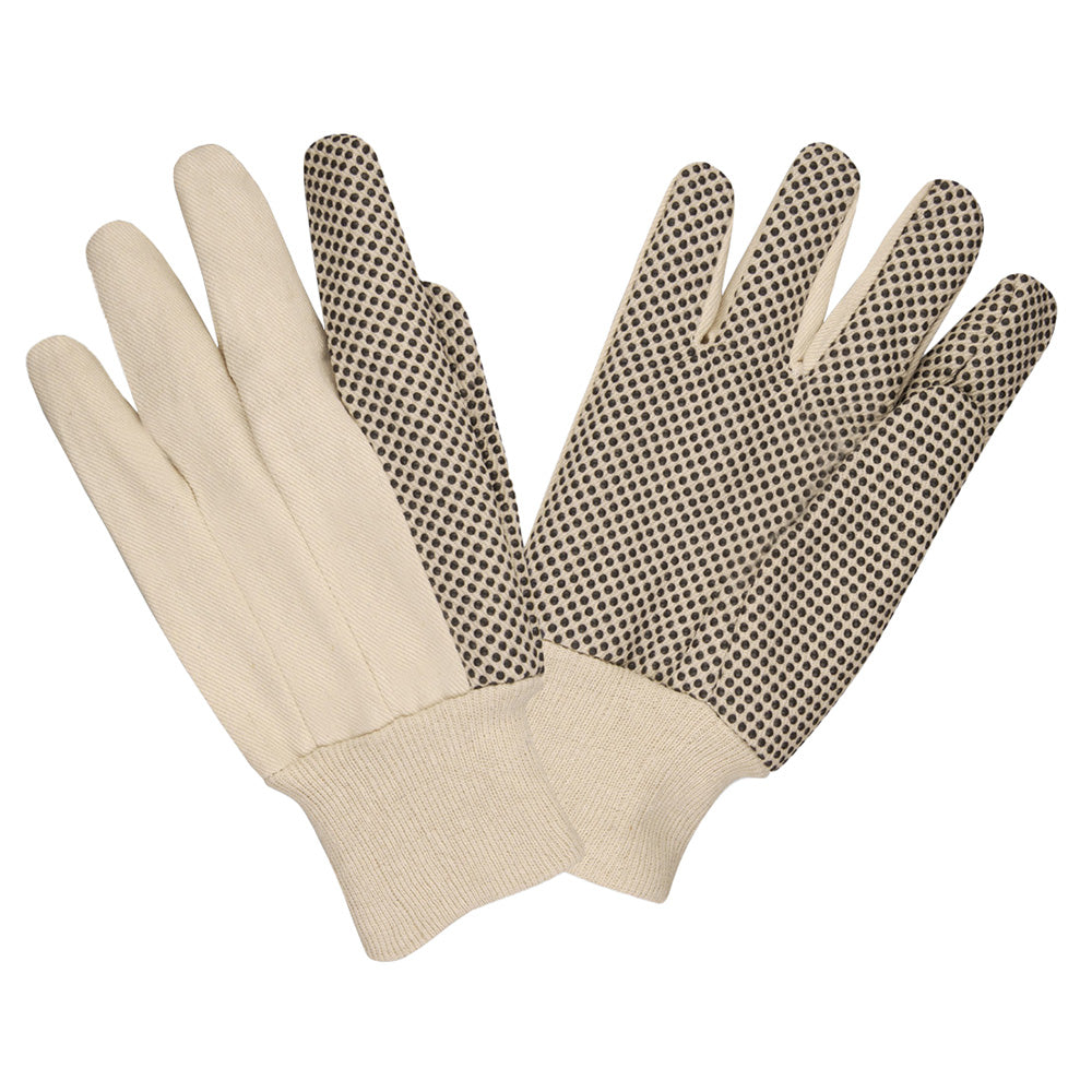 Cordova Ladies' Standard Weight Cotton Canvas Glove with PVC Dots, 1 dozen (12 pairs)