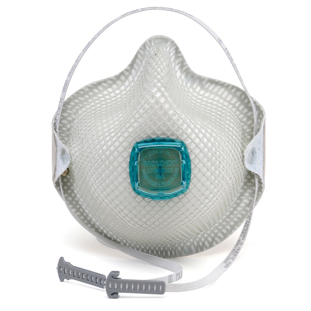 Moldex 2730 N100 Series HandyStrap Particulate Disposable Respirator, 1 box (5 pieces)