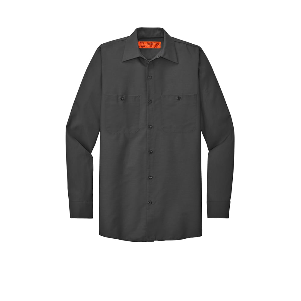 Red Kap SP14 Long Sleeve Industrial Work Shirt with Buttoned Pockets