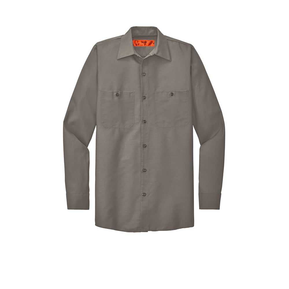 Red Kap SP14 Long Sleeve Industrial Work Shirt with Buttoned Pockets