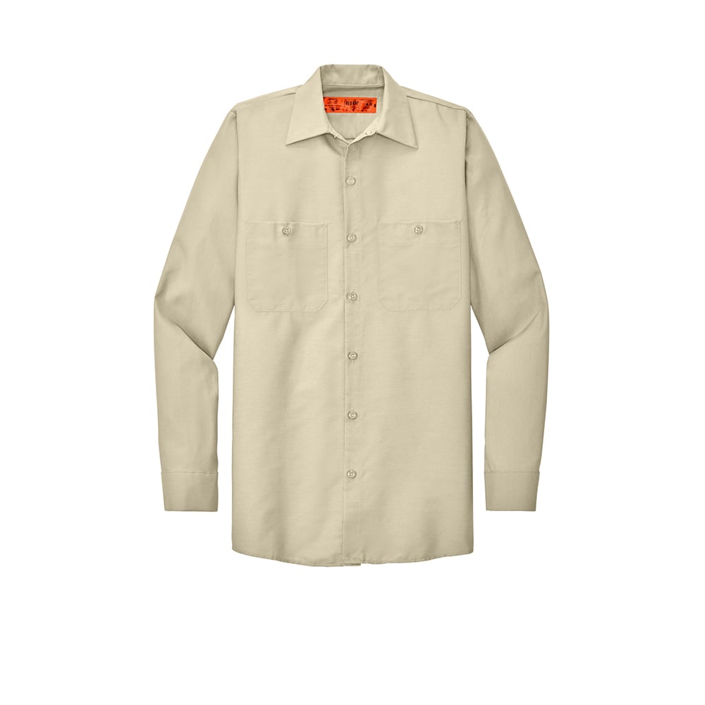 Red Kap SP14 Long Sleeve Industrial Work Shirt with Buttoned Pockets