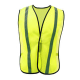 Hi-Vis Enhanced Visibility Mesh Vest with Elastic Sides, One Size