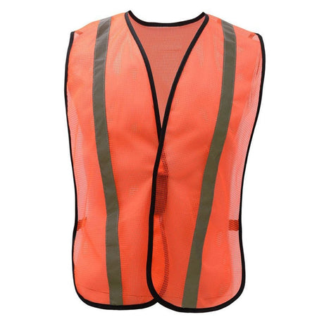 Hi-Vis Enhanced Visibility Mesh Vest with Elastic Sides, One Size