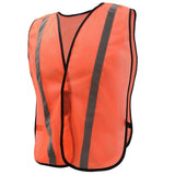 Hi-Vis Enhanced Visibility Mesh Vest with Elastic Sides, One Size