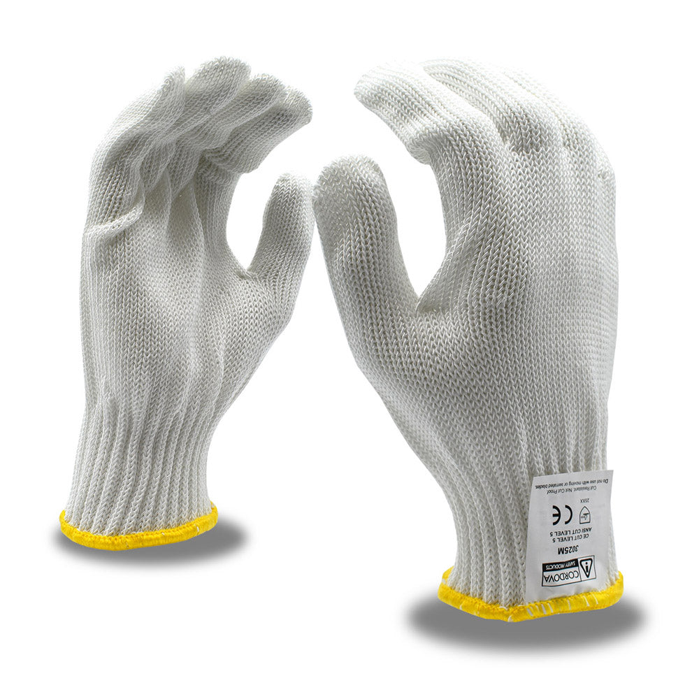 Cordova 3025 SpectraGuard® HPPE/Fiberglass Machine Knit Glove + ANSI Cut A6