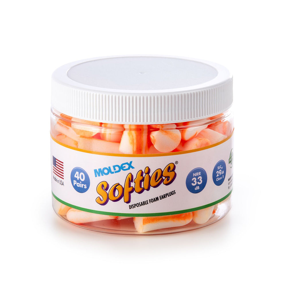 Moldex 6683 Softies Uncorded Disposable Foam Earplug, 1 jar (40 pairs)