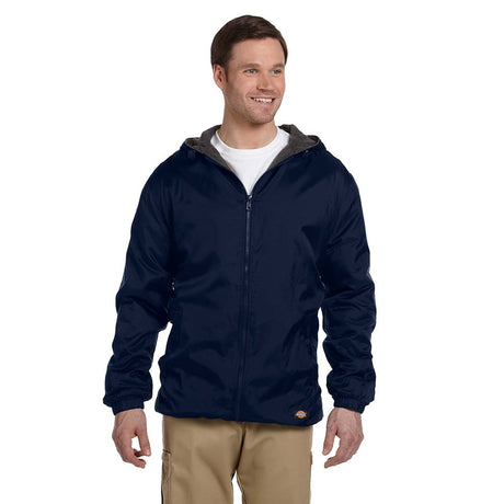 Dickies 33237 Men's Hooded Nylon Jacket with Fleece Lining