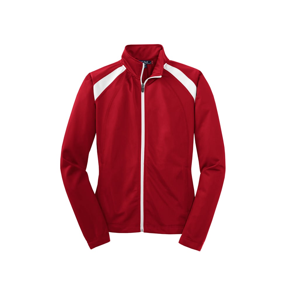 Sport-Tek LST90 Women's Tricot Two-Tone Track Jacket