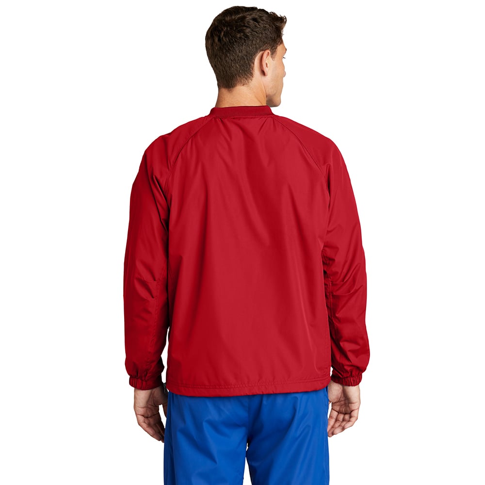 Sport-Tek JST72 V-Neck Raglan Wind Shirt with Side Pockets