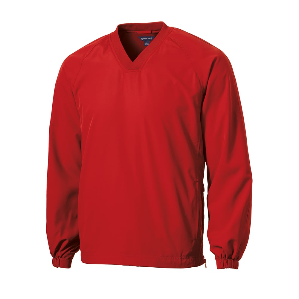 Sport-Tek JST72 V-Neck Raglan Wind Shirt with Side Pockets