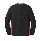 Sport-Tek JST62 Colorblock V-Neck Wind Shirt with Tipped Collar