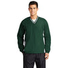 Sport-Tek JST62 Colorblock V-Neck Wind Shirt with Tipped Collar