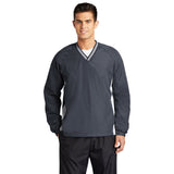 Sport-Tek JST62 Colorblock V-Neck Wind Shirt with Tipped Collar