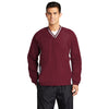 Sport-Tek JST62 Colorblock V-Neck Wind Shirt with Tipped Collar