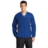 Sport-Tek JST62 Colorblock V-Neck Wind Shirt with Tipped Collar