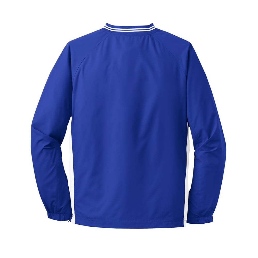 Sport-Tek JST62 Colorblock V-Neck Wind Shirt with Tipped Collar