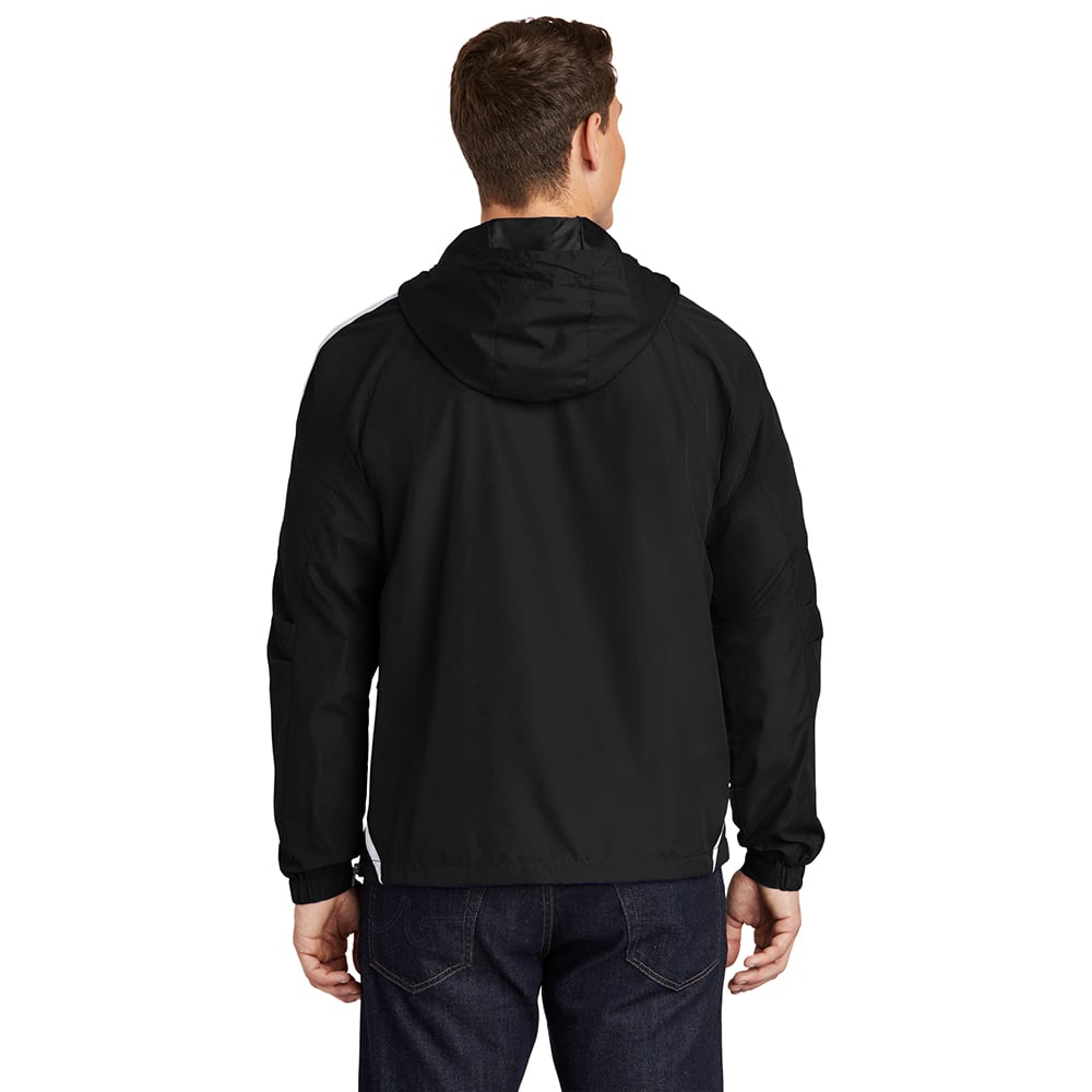 Sport-Tek JST63 Colorblock Half-Zip Anorak with Hood