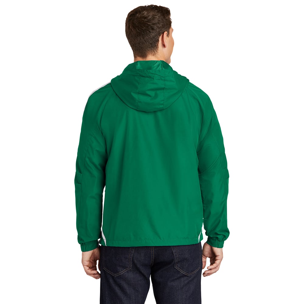 Sport-Tek JST63 Colorblock Half-Zip Anorak with Hood