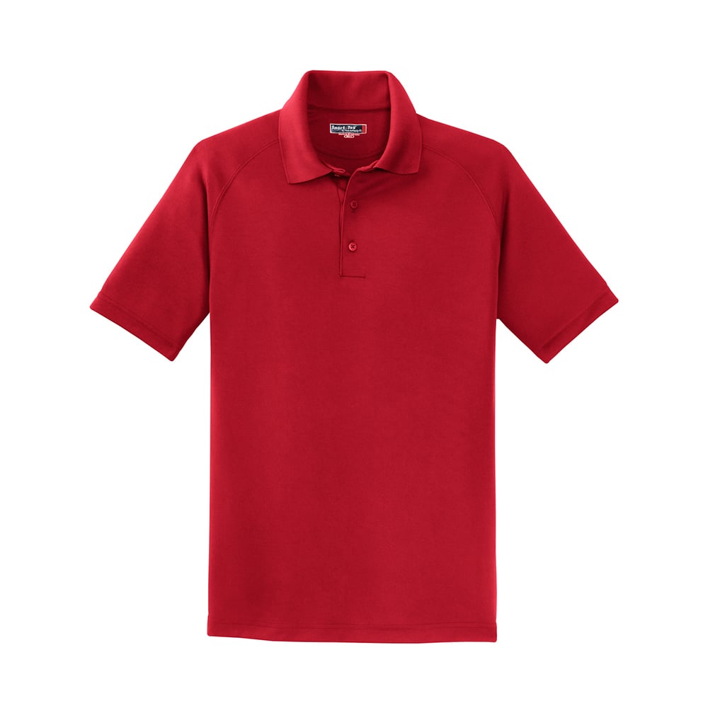 Sport-Tek T475 Dry Zone Raglan Polo with 3-Button Placket