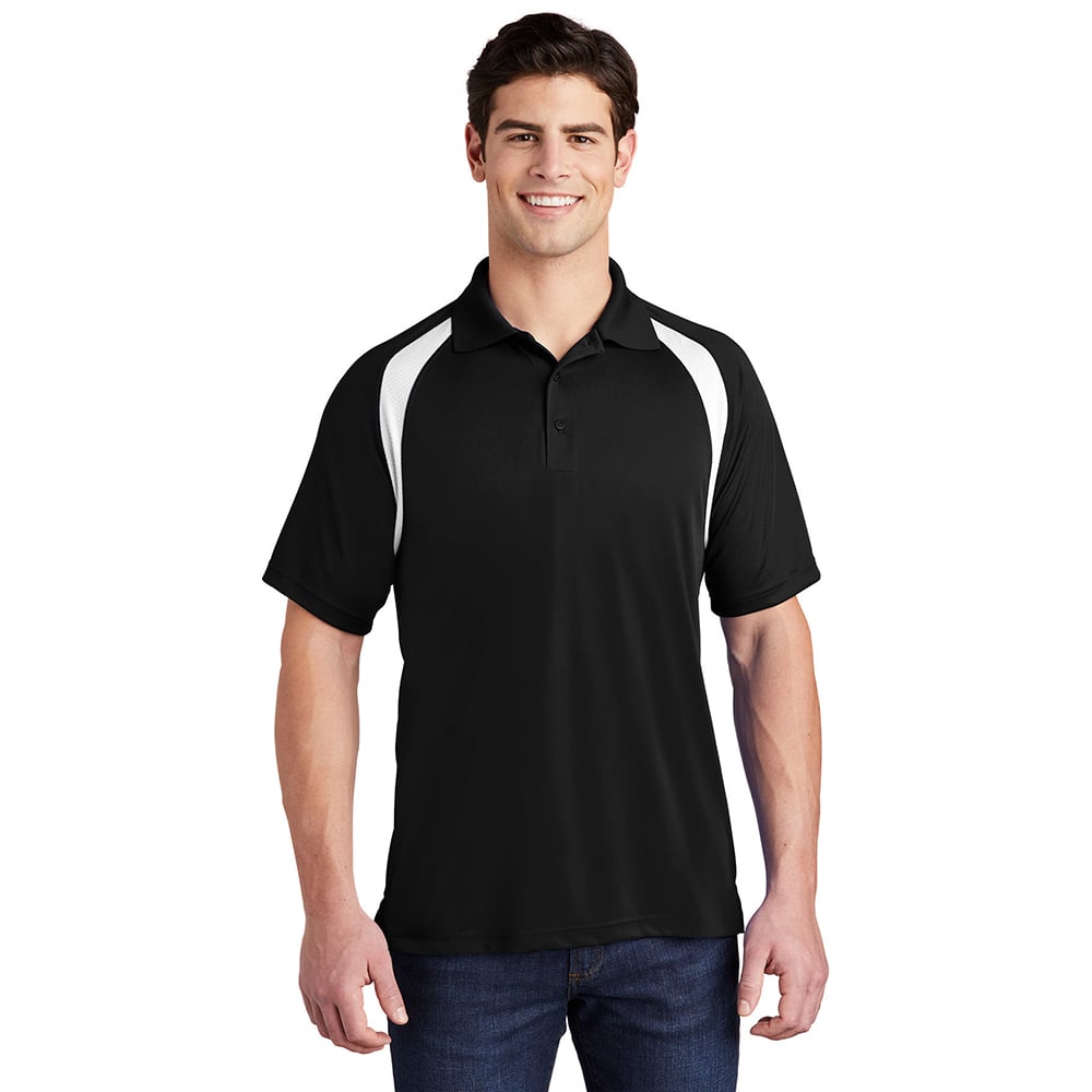 Sport-Tek T476 Dry Zone Colorblock Raglan Polo with 3-Button Placket