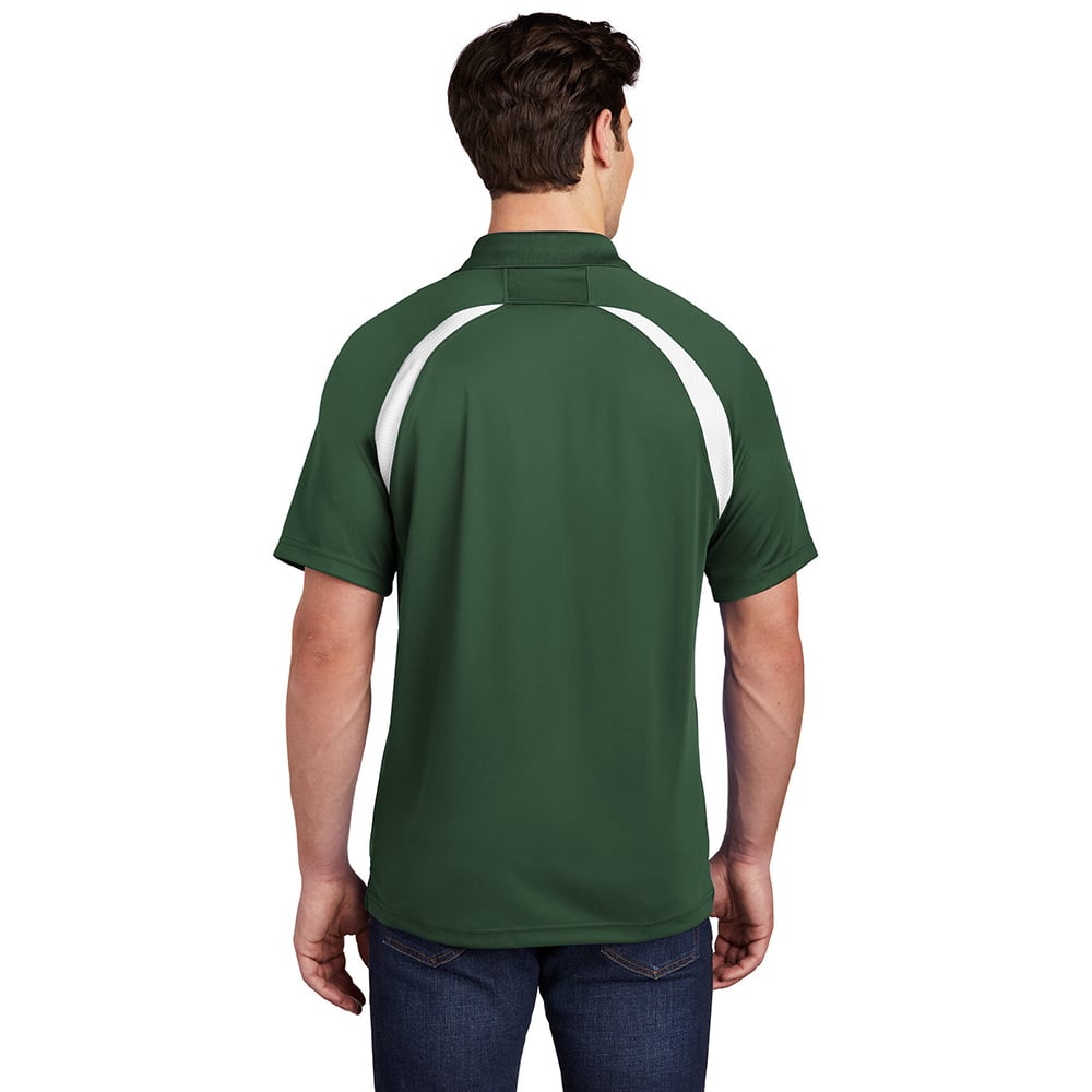 Sport-Tek T476 Dry Zone Colorblock Raglan Polo with 3-Button Placket