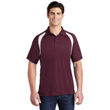 Sport-Tek T476 Dry Zone Colorblock Raglan Polo with 3-Button Placket