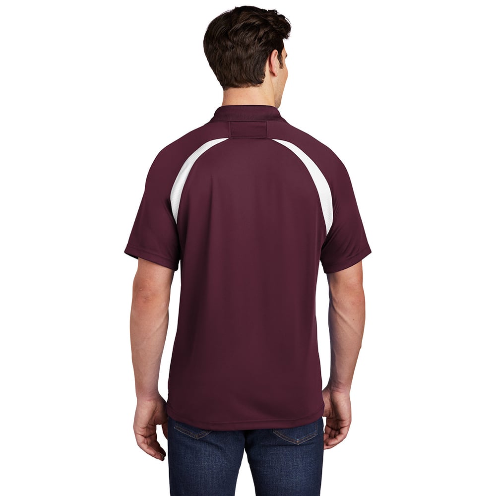 Sport-Tek T476 Dry Zone Colorblock Raglan Polo with 3-Button Placket