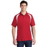 Sport-Tek T476 Dry Zone Colorblock Raglan Polo with 3-Button Placket