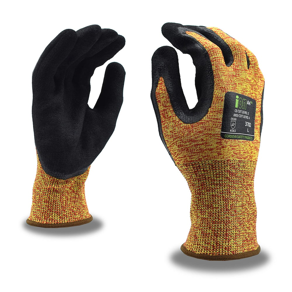 Cordova iON™ HPPE/Glass Sandy Nitrile Coated Gloves, A4, 1 pair