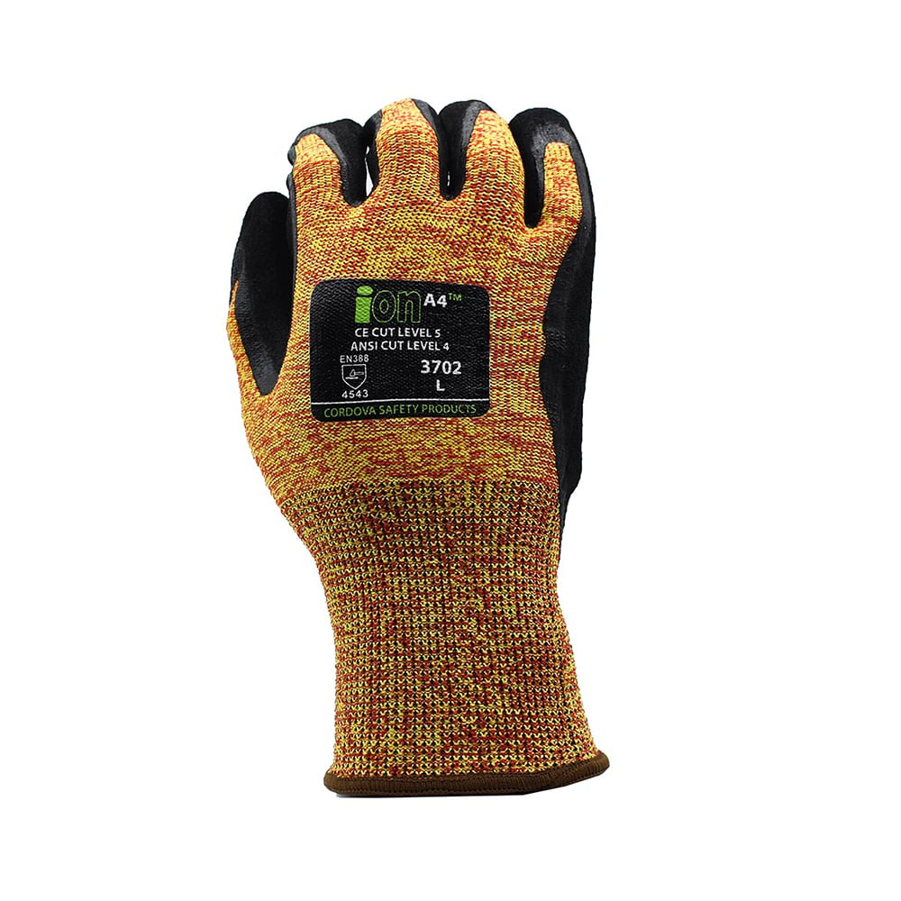 Cordova iON™ HPPE/Glass Sandy Nitrile Coated Gloves, A4, 1 pair