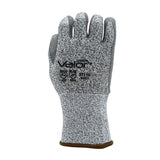 Cordova Valor™ Salt & Pepper HPPE PU Coated Gloves, ANSI A2, 1 pair