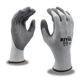 Cordova Rival™ Light Gray HPPE PU Coated Gloves, ANSI A2, 1 pair
