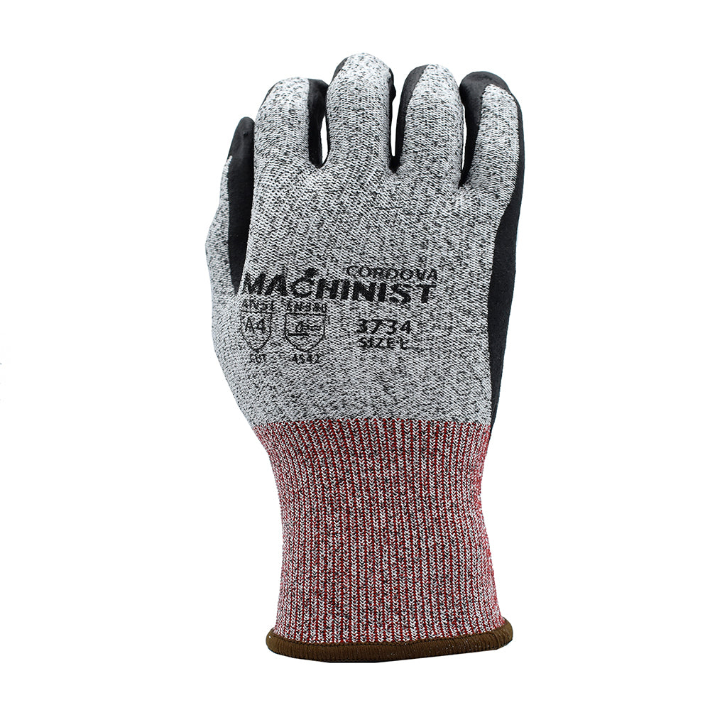 Cordova MACHINIST™ HPPE/Glass Nitrile Gloves, ANSI A4, 1 pair