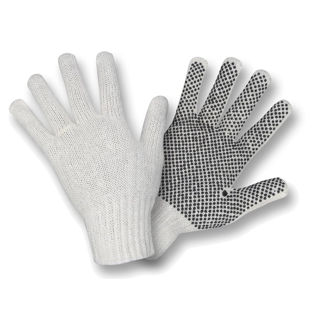 Cordova Economy Machine Knit Gloves with 1-Sided PVC Dots, 1 dozen (12 pairs)