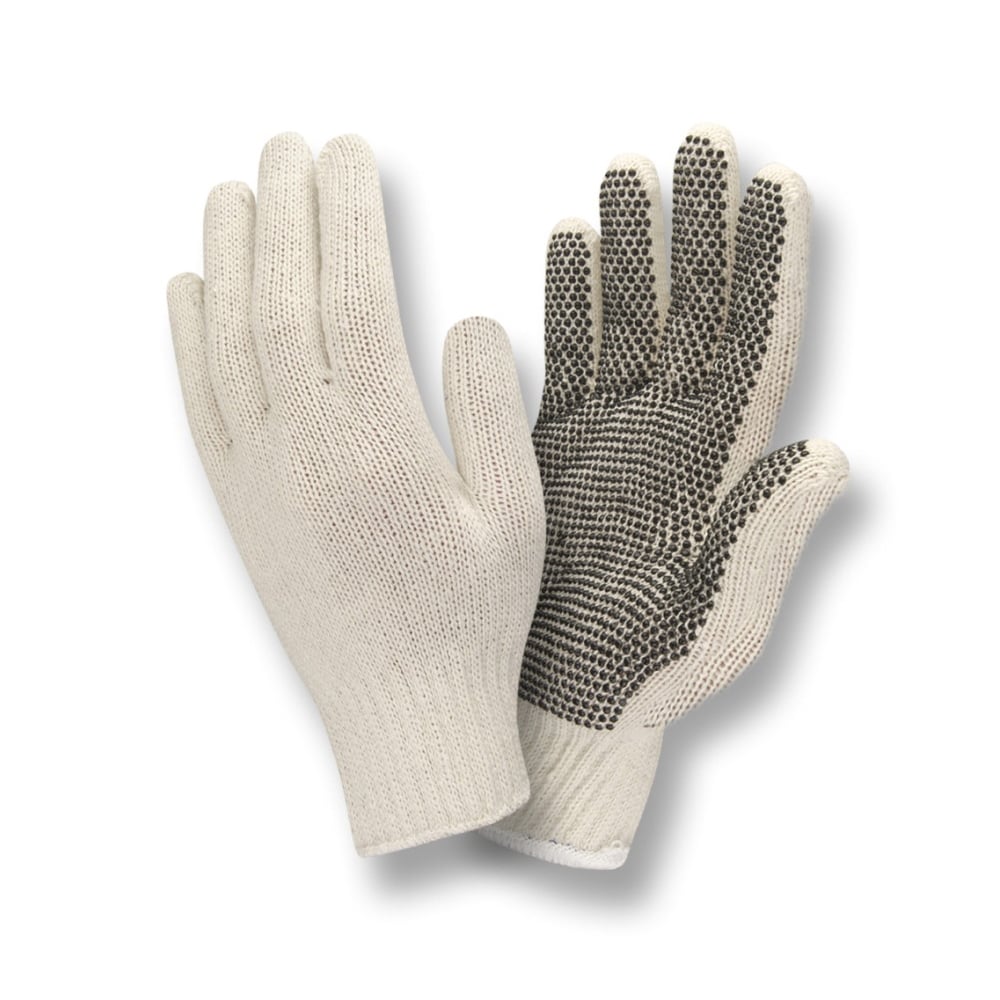 Cordova 13-Gauge Light Machine Knit Gloves, 1-Sided PVC Dots, 1 dozen (12 pairs)