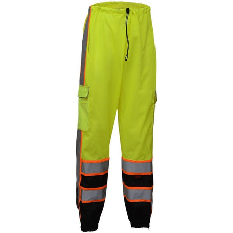 Hi-Vis Safety Mesh Pants with Black Bottom, Premium Class E