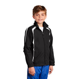 Sport-Tek YST60 Youth Colorblock Raglan Jacket with Side Pockets